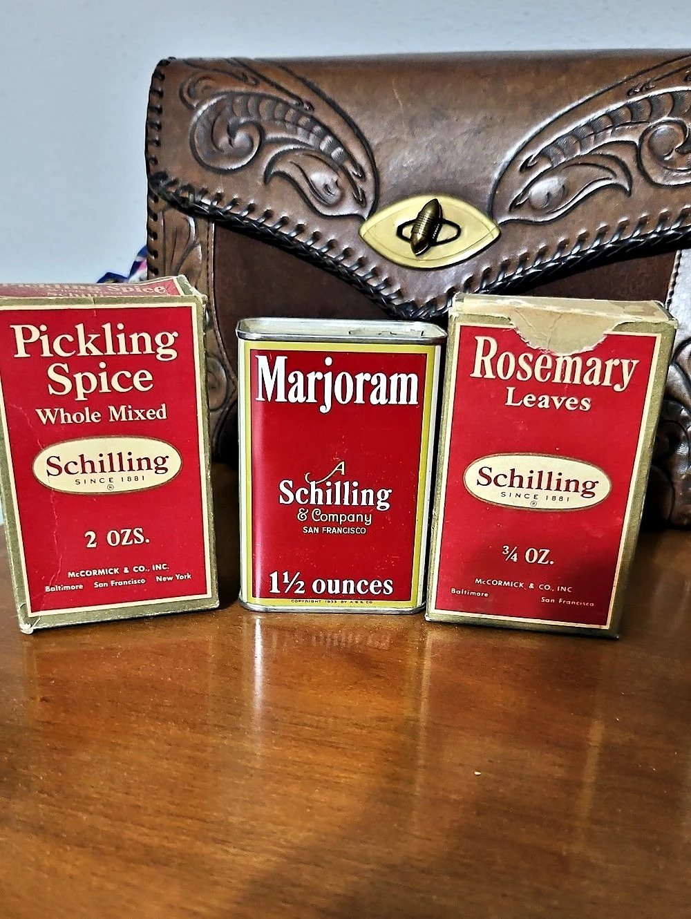Schilling Vintage Spice Tins & Boxes Set